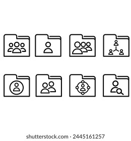 Users icon vector set. Data archive illustration sign collection. Database symbol. User data logo.
