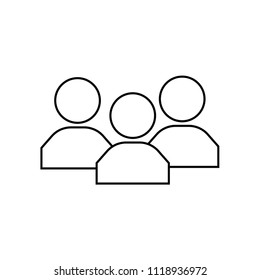Users icon vector icon. Simple element illustration. Users symbol design. Can be used for web and mobile.