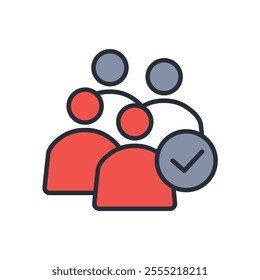 Users icon. vector.Editable stroke.linear style sign for use web design,logo.Symbol illustration.