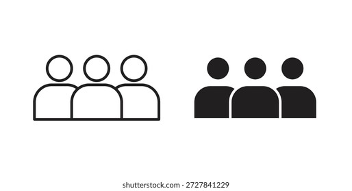 Ícones de usuários. Coleção de vetores de ícones de tópicos. ilustrações simples
