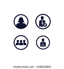 Users icons set. Vector illustration. Profile picture icons
