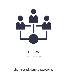 users interconnected icon on white background. Simple element illustration from Business and analytics concept. users interconnected sign icon symbol design.