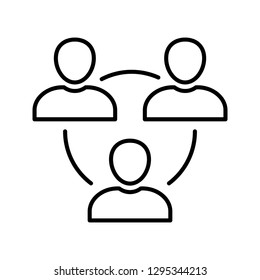 Users Line Black Icon