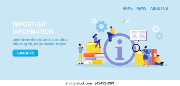 Users looking for information. People searching files in database, archive, info storage. Information center or communication service. FAQ or question and answer