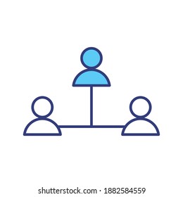 users network line style icon vector illustration design