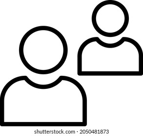 Users Outline Vector Icon Design
