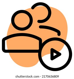 users playing video on a player shared on a messenger