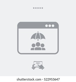 Users protection - Vector web icon