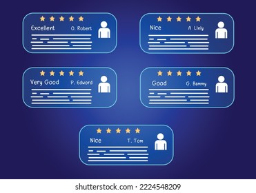 Users rate the service experience on the online application Concept : Customer Satisfaction Survey after using the service.