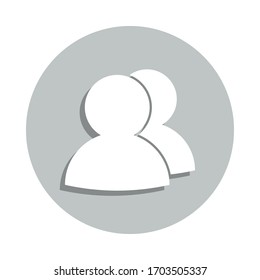users, relationship badge icon. Simple glyph, flat vector of Business icons for ui and ux, website or mobile application