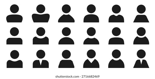 Los usuarios establecen íconos, colección de personas, diferentes signos de avatar