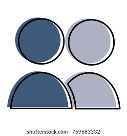 users silhouettes isolated icon