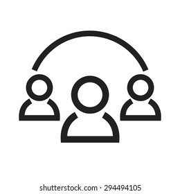 Users, team, friends icon vector image.Can also be used for admin dashboard. Suitable for mobile apps, web apps and print media.