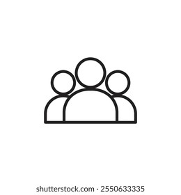 Users thin line vector icon.