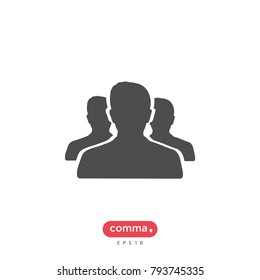 Users vector icon, avatar symbol