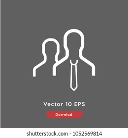 Users vector icon. Group symbol. Best modern flat pictogram illustration for web and mobile apps design