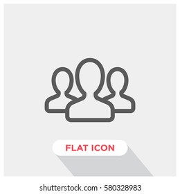 Users vector icon, team symbol. Modern, simple flat vector illustration for web site or mobile app