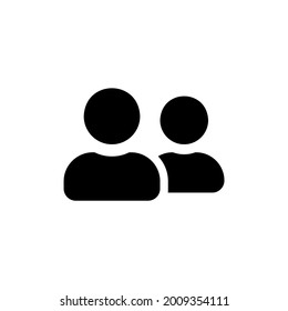 Users vector icons. Friends or team black symbol isolated Vector EPS 10