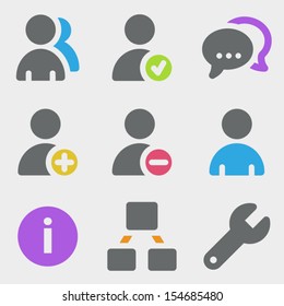 Users web icons color icons