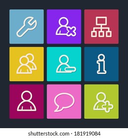 Users web icons, color buttons