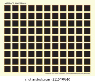 It uses blue, red, yellow lines behind the squares to camouflage them for background or posters.