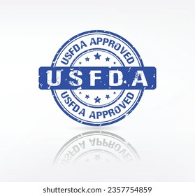  USFDA stamp. USDFA Approved grunge vintage sign. USDFA Approved rubber stamp.