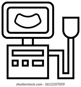 Usg device outline icon Outline icon isolated on white background