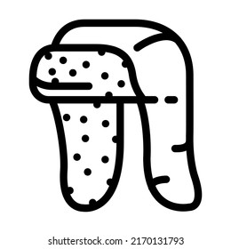 ushanka hat line icon vector. ushanka hat sign. isolated contour symbol black illustration