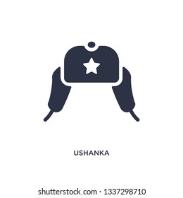 ushanka isolated icon. Simple element illustration from clothes concept. ushanka editable logo symbol design on white background. Can be use for web and mobile.