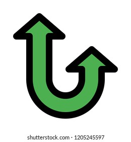 u-shaped double head arrow