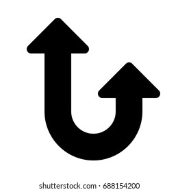 u-shaped double head arrow