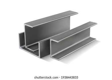 U-shaped metal rods for structural reinforcement. 3d vector illustration