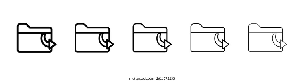 Ushare folder line cicon Symbol mark in Outline style
