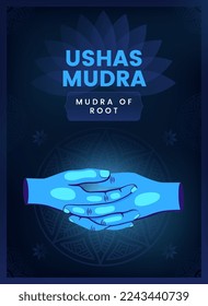 Ushas Mudra Hand Gesture - Vector illustration