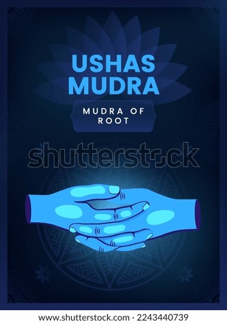 Ushas Mudra Hand Gesture - Vector illustration