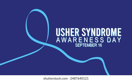 Usher Syndrome Awareness Day is observed every year on September. banner design template Vector illustration background design.