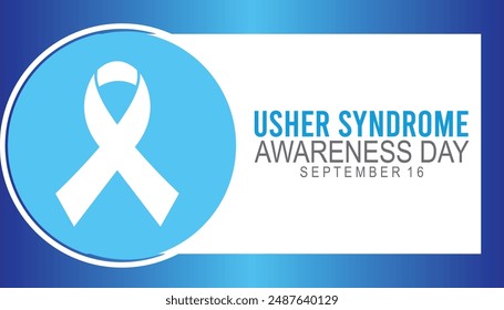 Usher Syndrome Awareness Day is observed every year on September. banner design template Vector illustration background design.