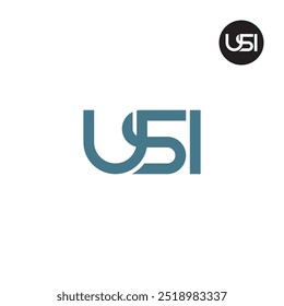 Design do Monograma da Letra do Logotipo USI
