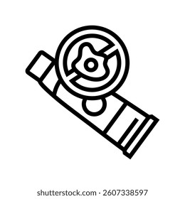 using antibacterial toothpaste line icon vector. using antibacterial toothpaste sign. isolated contour symbol black illustration