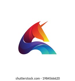 using the colorful unicorn concept into a unique and modern concept