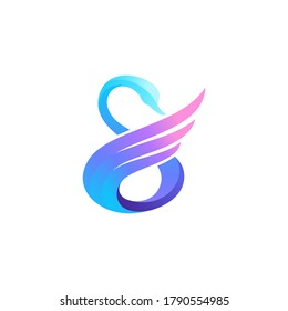 using the concept of an abstract swan with a full color