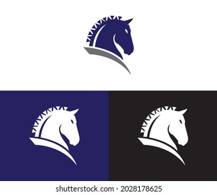using the concept of a horse's head logo design