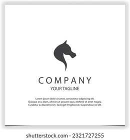 using the concept of a horse's head logo creative premium elegant template vector eps 10
