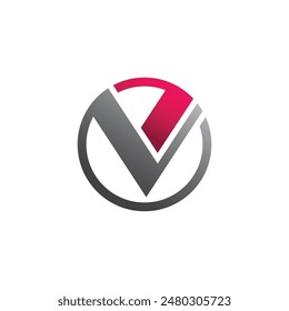 using the concept of the letter V with a circle into a unique and interesting concept