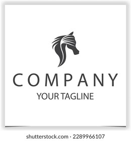 using the concept of a  silhouette horse's head logo premium elegant template vector eps 10
