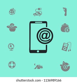 Using e-mail by phone vector icon