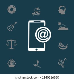Using e-mail by phone vector icon