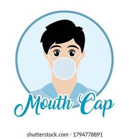 Using face mask. Coronavirus prevention. Biosafety protocols poster - Vector