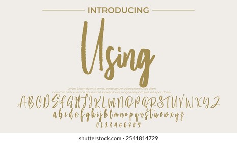 Using Font Stylish brush painted an uppercase vector letters, alphabet, typeface