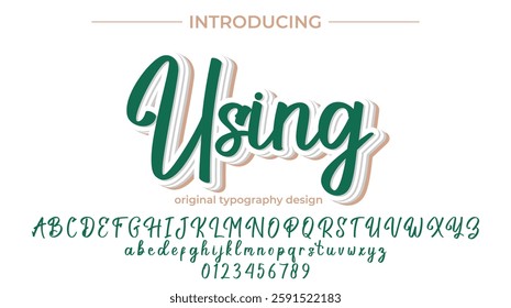 Using Font Stylish brush painted an uppercase vector letters, alphabet, typeface